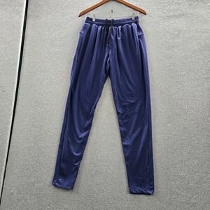 ESNTLS Men Activewear Pants M‎ Blue Nylon Polyester Jogger Zipper 31" Inseam